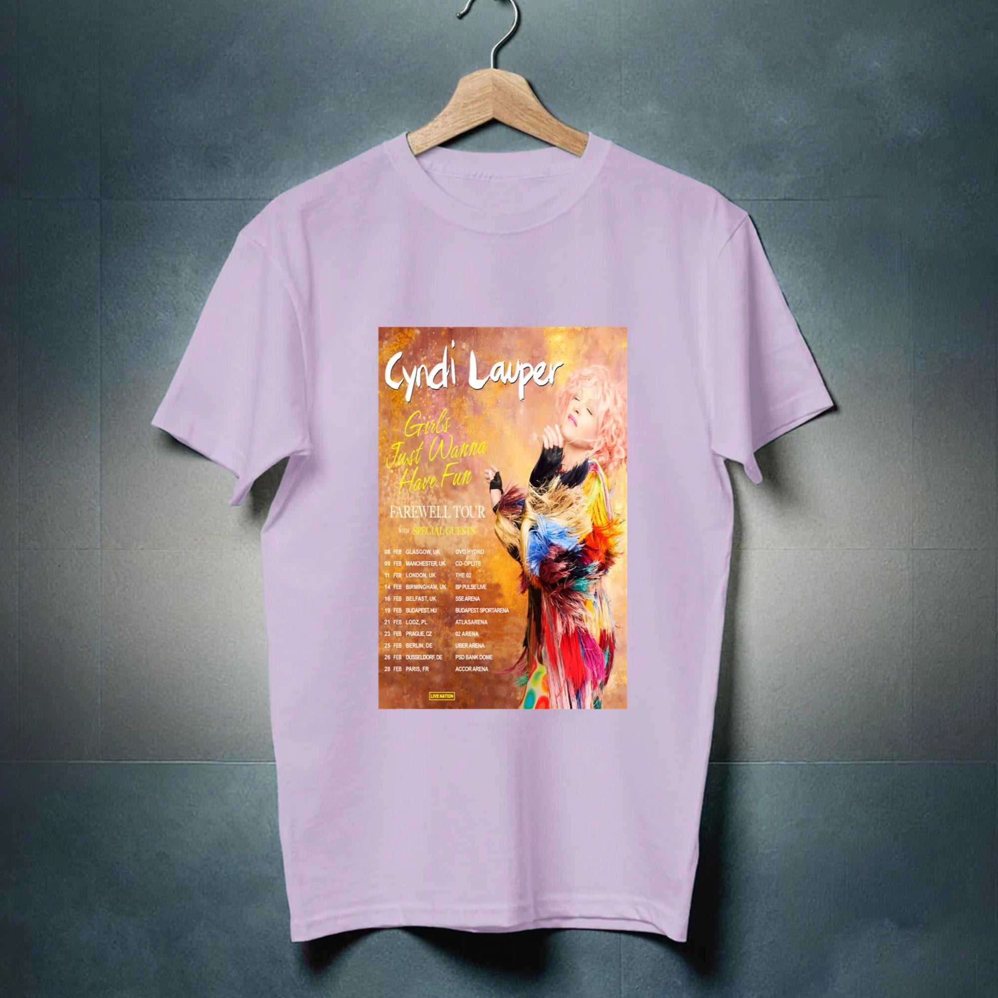 Cyndi Lauper Girls Just Wanna Have Fun Farewell Tour 2024 Poster UNISEX