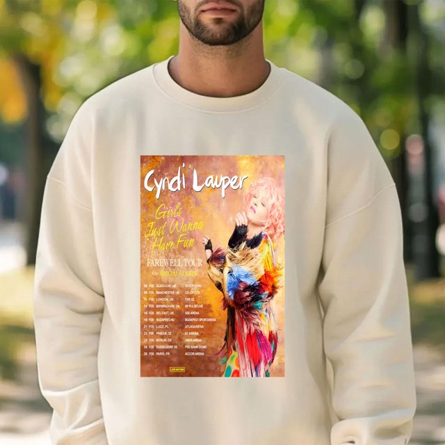 Cyndi Lauper Girls Just Wanna Have Fun Farewell Tour 2024 Poster UNISEX