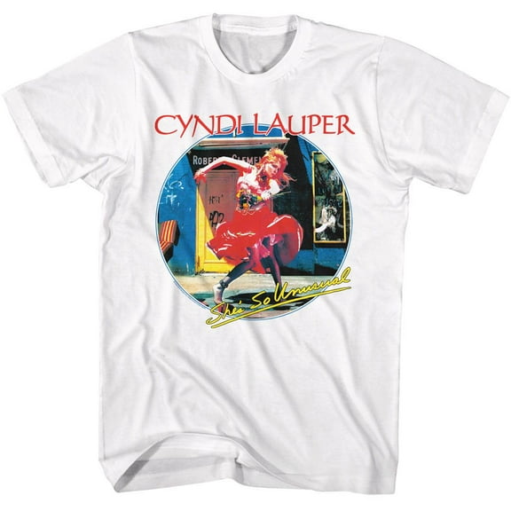 Cyndi Lauper She's So Unusual Men's T Shirt - White, L