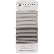 Cyndibands Hair Ties for Gray Hair Color Match No-Metal 4mm Elastic Hair Ties - 24 Count (Light Silver/Gray)