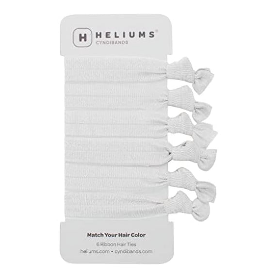 Cyndibands Match Your Hair Color Elastic Hair Ties - 6 Count (White)