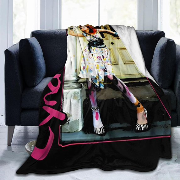 Cyndis Lauper Blanket Throw Bedding Room Decor Flannel Blankets for Bed Sofa Warm Blankets 40"x30"