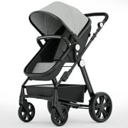 Cynebaby Foldable Baby Newborn Stroller for 0-36 Months Old Babies, Gray