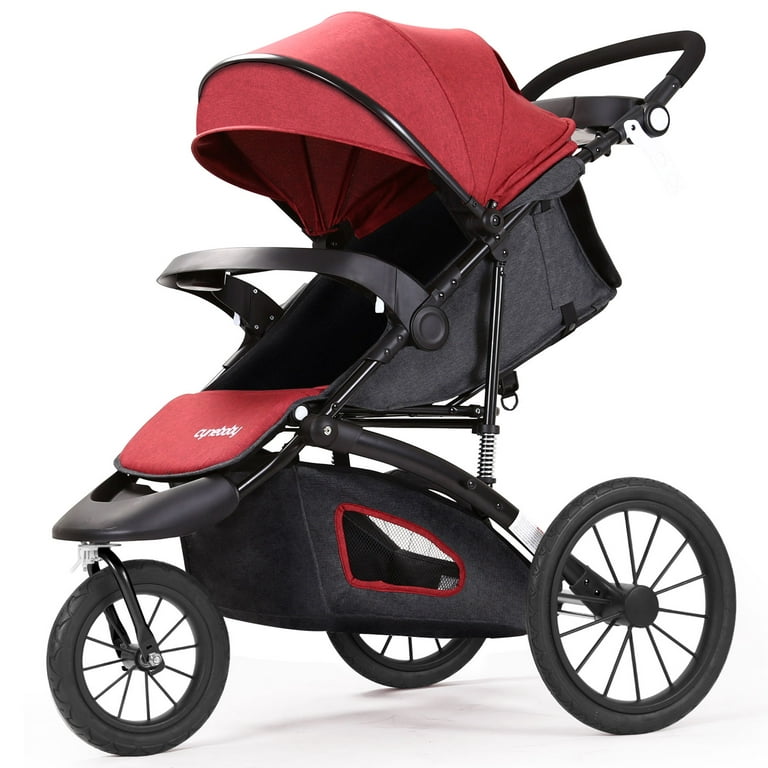 2021 New Design Khaki Color High Landscape Baby Stroller 3 in 1
