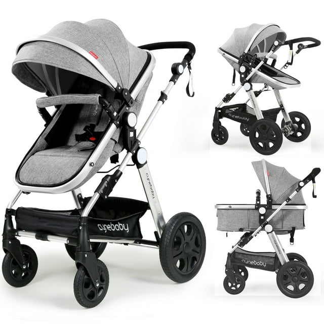 Cynebaby Newborn Infant Toddler Baby Stroller for Newborn Baby, Gray