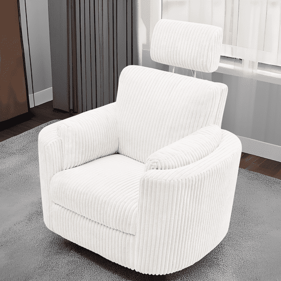 Cynefin Power Recliner Swivel Rocking Nursery Glider Rocker Chair with Headrest, USB and Type-c Port, Corduroy Electric Reclining Sofa Chair Arm Chair for Living Room