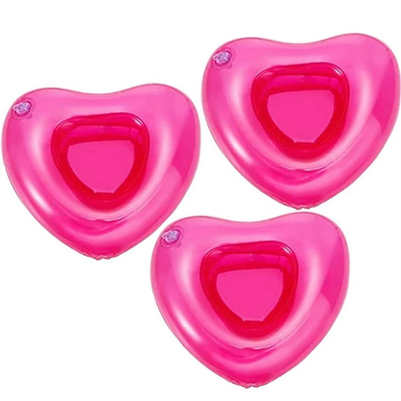 Cyninesm 3 Pcs Inflatable Drink Holders Floating Cup Holders Drink Floaties Floats Cup for Swimming Pool Party