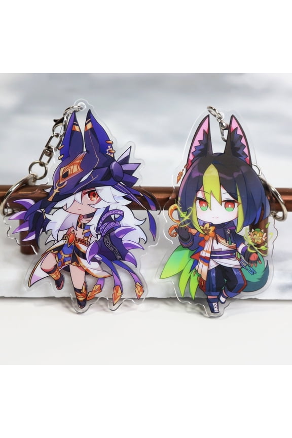 Cyno and Tignari Keychain - Genshin Impact Acrylic Charm, random 1 pack