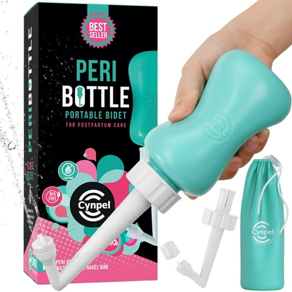 Peri Bottle - Postpartum and Perineal Care - Portable Travel Bidet Sprayer for Women or Men- Tortoise