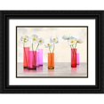 thumbnail image 1 of Cynthia, Ann 24x18 Black Ornate Wood Framed with Double Matting Museum Art Print Titled - Poppies in crystal vases (Purple palette), 1 of 4