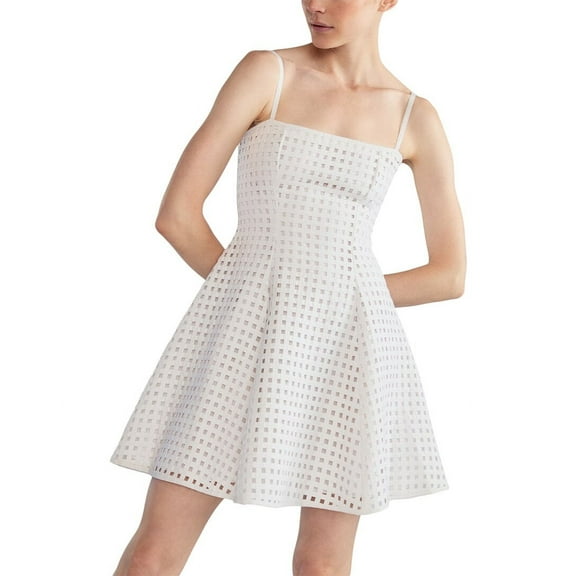 Cynthia Rowley womens  Birdcage Linen Mini Dress, 8