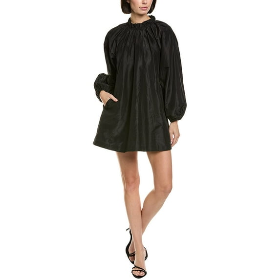 Cynthia Rowley womens Silk Taffeta Mini Dress, m, Black