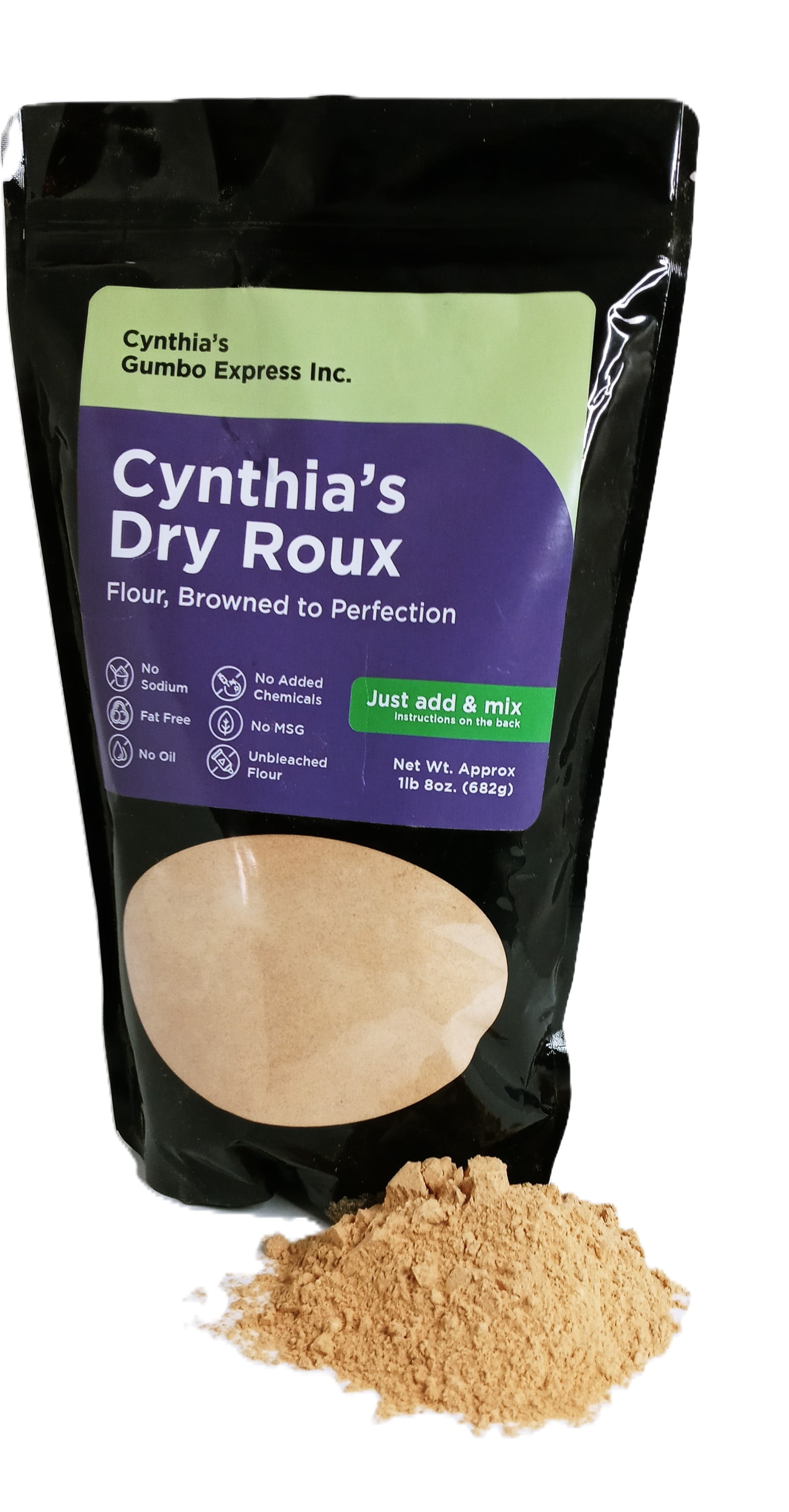 Cynthia's Dry Roux, Unbleached Flour, Browned to Perfection 1lb 8oz (No