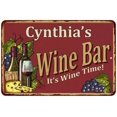 thumbnail image 1 of Cynthia's Red Wine Bar Sign Metal 8 x 12 Matte Finish Metal 108120054029, 1 of 1