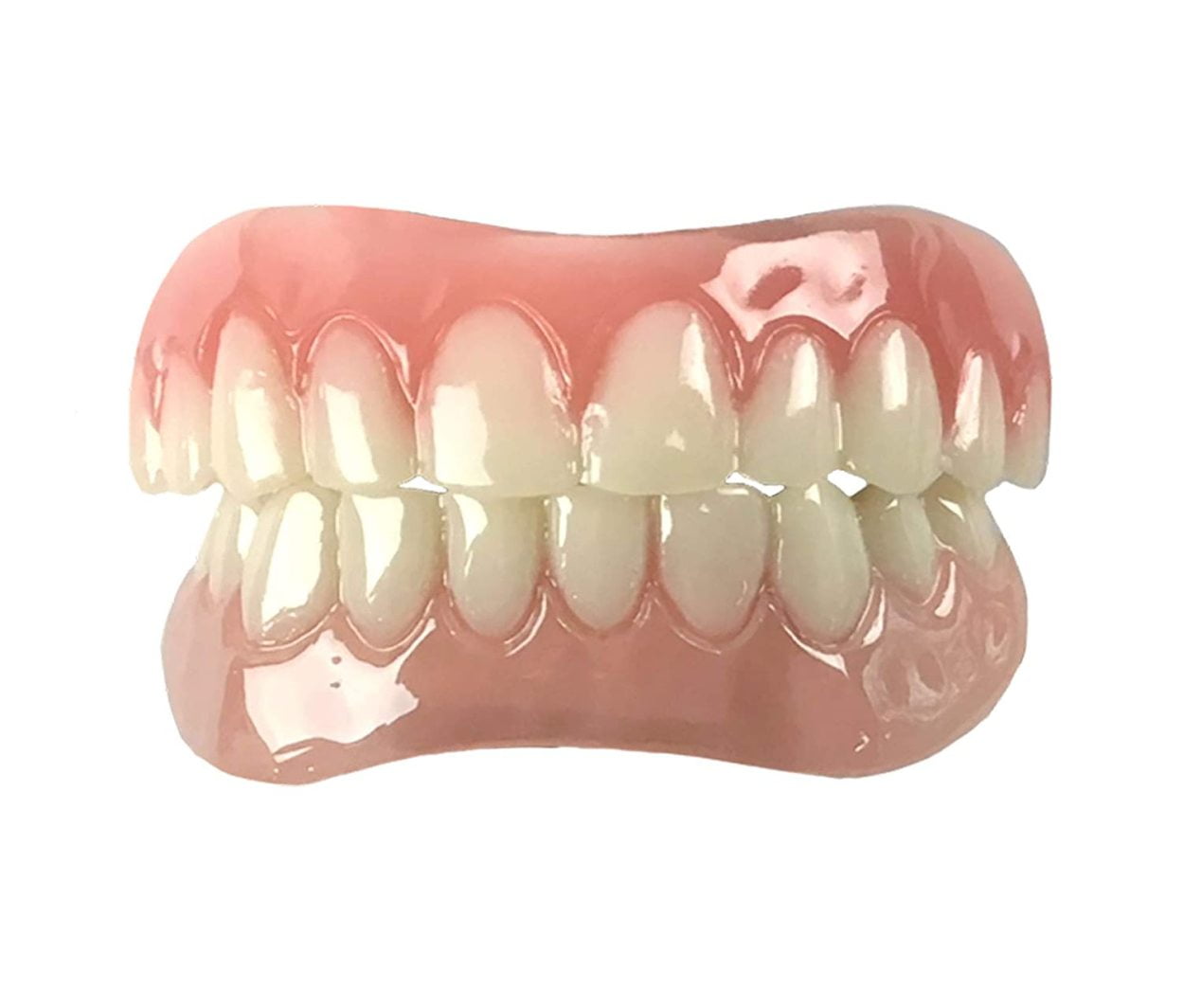 Cynthiady Comfort Fit Flex Teeth - Upper and Lower Matching Set, Natural Shade! Fix Your Smile At Home Within Minutes!
