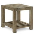 thumbnail image 1 of Cyon 28 Inch Side End Table Washed Gray and Brown Wood Open Shelf - Saltoro Sherpi, 1 of 5