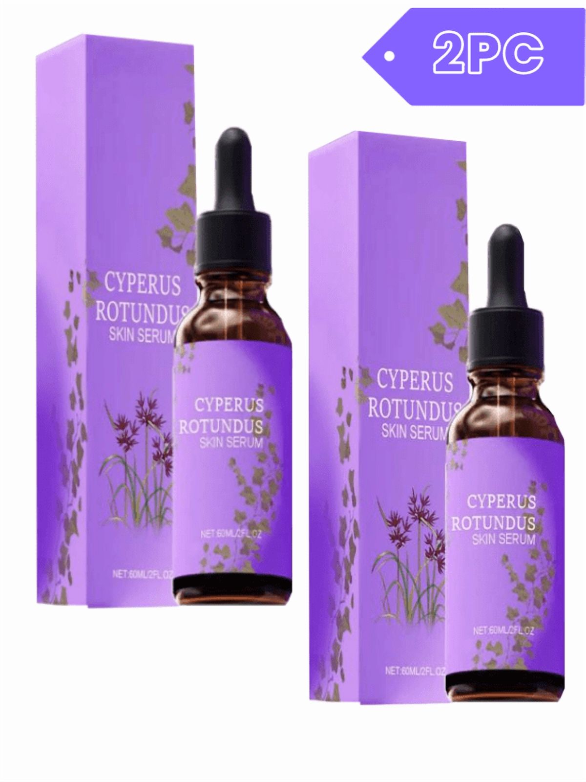 Huile Essentielle De Cyperus Rotundus 60 Ml - Inhibiteur De Pilosité Naturelle