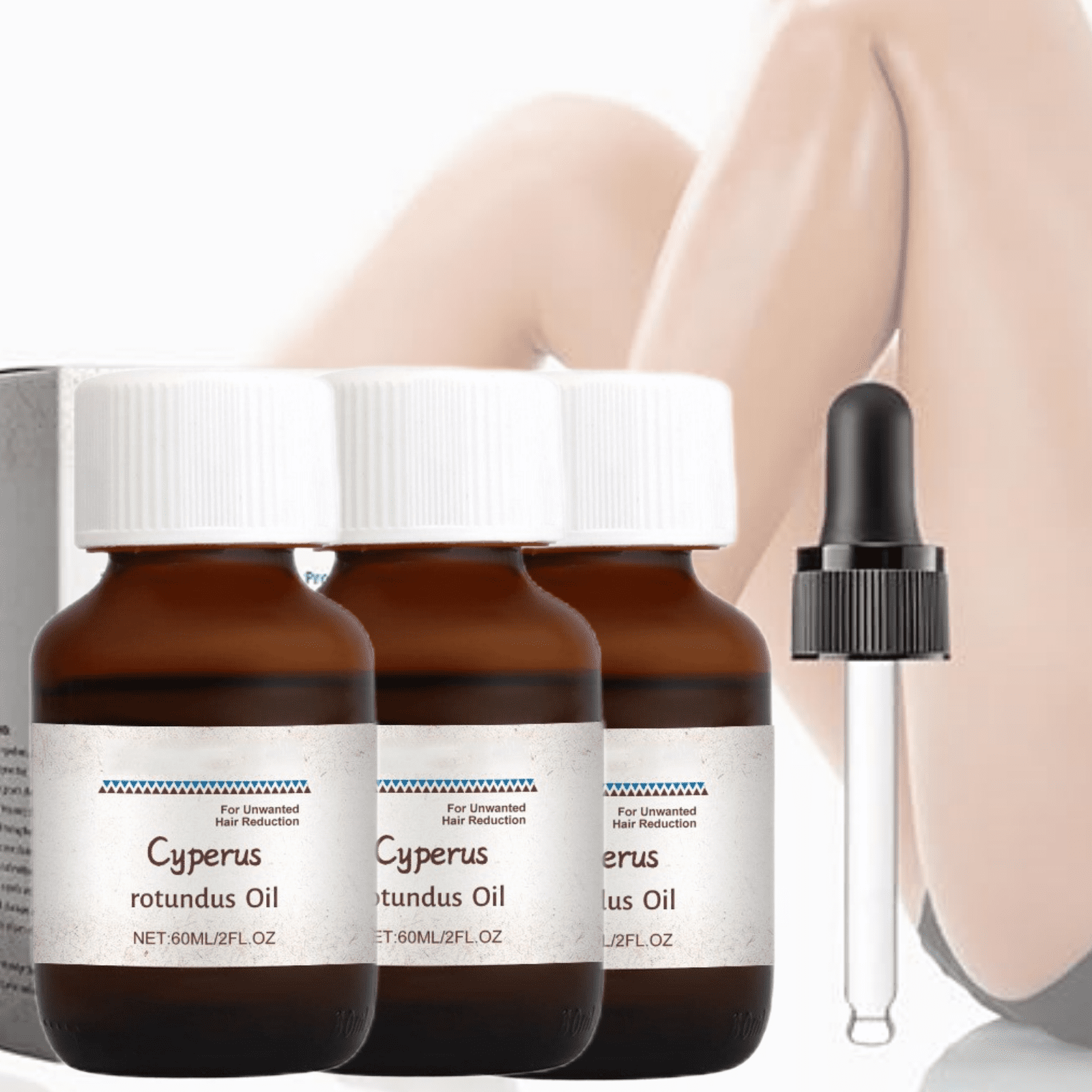 Cyperus Rotundus Oil,Cyperus Oil,Cyperus Rotundus Oil for Hair Removal,60ml/2 oz. (3pcs