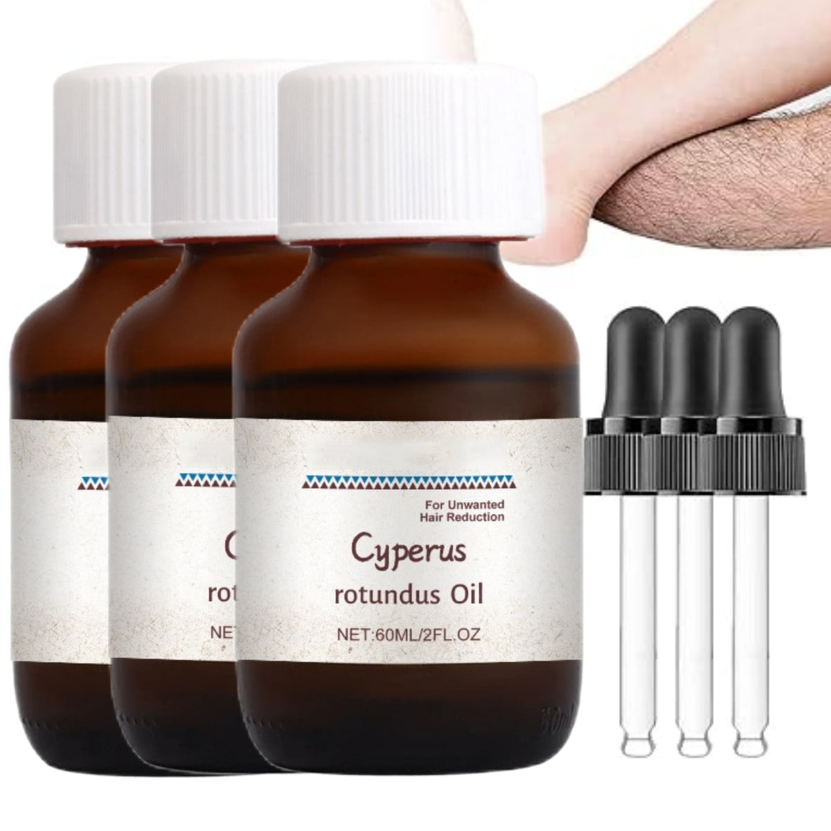 Cyperus Rotundus Oil,Cyperus Oil,Cyperus Rotundus Oil for Hair Removal,60ml/2 oz. (3pcs