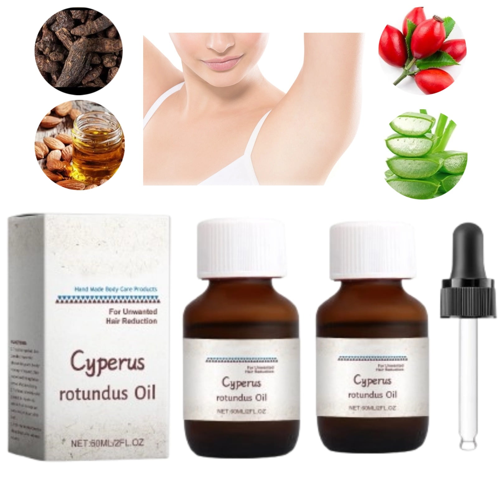 Cyperus Rotundus Oil, Cyperus Rotundus Oil for Hair Removal, Reducing Body Hair Growth, Cyperus