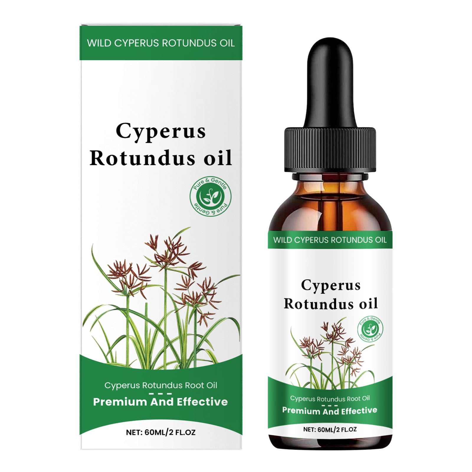 Cyperus Rotundus Oil Cyprus Oil Natural Nut Grass Oil for Reducing Body Hair Growth, Smooth