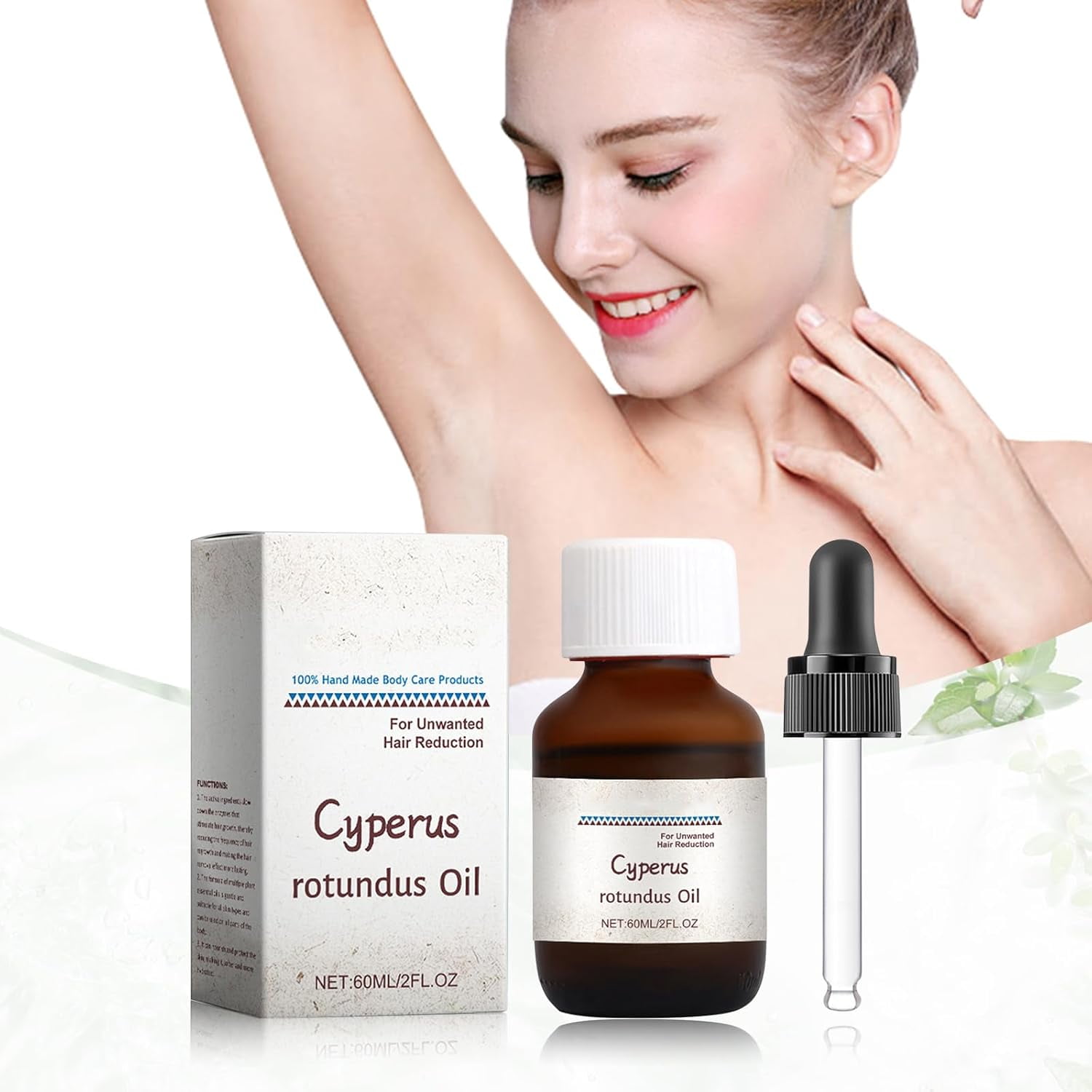 Cyperus Rotundus Oil for Hair Removal 100 Pure Natural Oil for Reducing Body Hair Growth