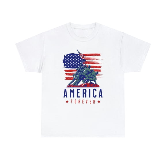 Cypher Sage America Forever #5 Patriotic Short Sleeve Unisex White T-shirt
