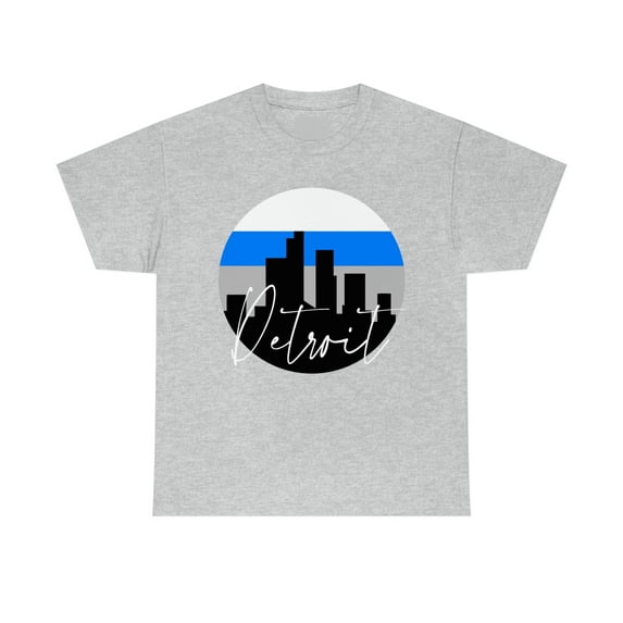 Cypher Sage Detroit Skyline Shirt - Unisex Heavy Cotton Tee Shirt