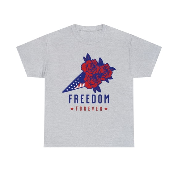 Cypher Sage Freedom Forever #1 Patriotic Short Sleeve Unisex Grey T-shirt