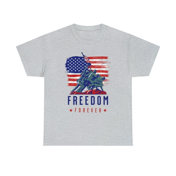 Cypher Sage Freedom Forever #5 Patriotic Short Sleeve Unisex Grey T-shirt