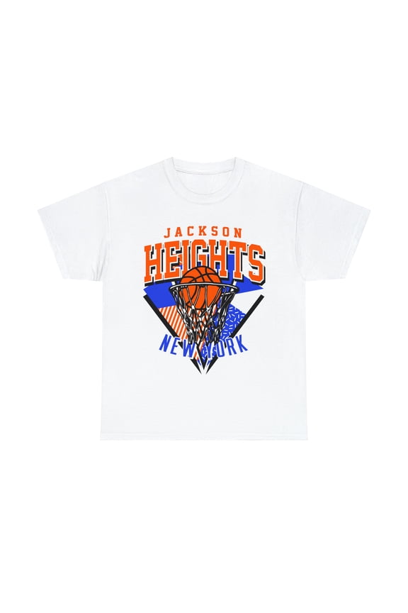 Jackson Heights New York Basketball Hometown Retro T-Shirt