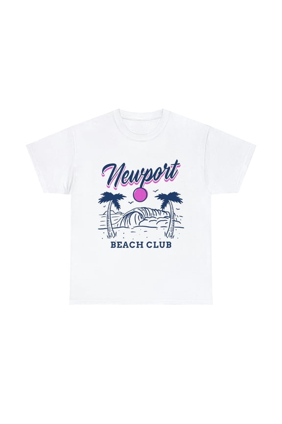 Newport Beach Club Short Sleeve White T-Shirt