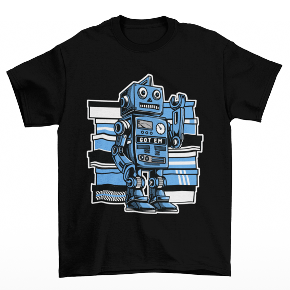 Cypher Sage Sneaker Bot University Blue Retro Sneaker Black T-Shirt
