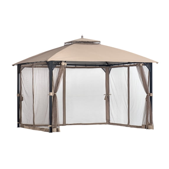 Shelterlogic Cypress 10' X 12' Vented Soft Top Gazebo And Screenhouse In Bronze