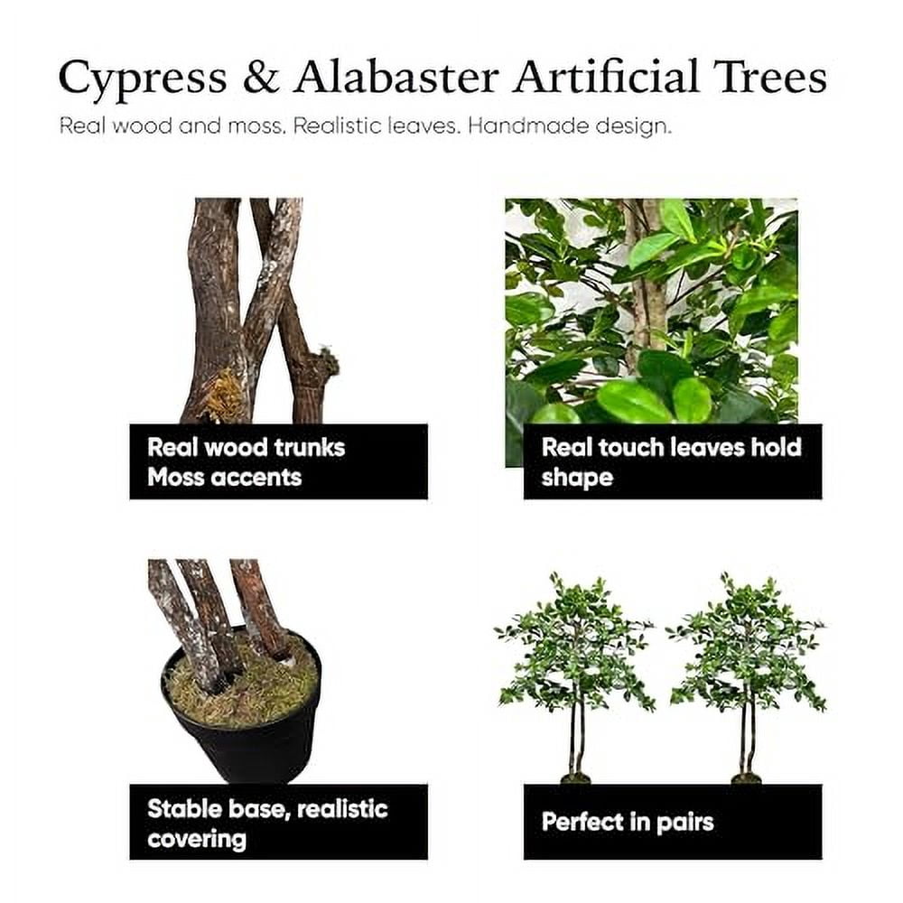 Cypress & Alabaster Handmade 4ft Italian Black Olive Leaf Artificial ...