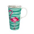 thumbnail image 1 of Cypress Ceramic Travel Cup, 17 OZ. ,w/box and Tritan Lid, Striped Flamingo, 1 of 4