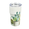 thumbnail image 1 of Cypress Double Wall Ceramic Companion Cup with Tritan Lid, 13 Oz, Watercolor Desert Cactus, 1 of 3