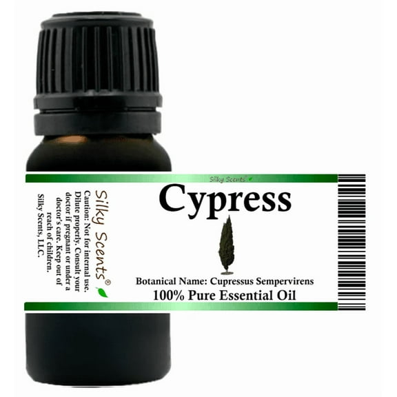 Cypress Essential Oil 15 ml (1/2 fl oz) - 100% Pure and Natural by Silky Scents