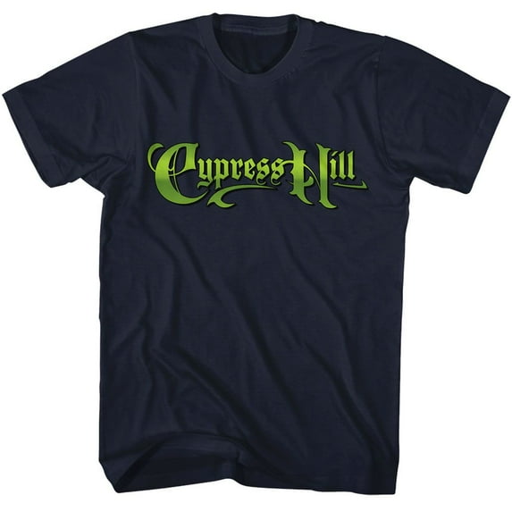 Cypress Hill Gradient Logo Navy Adult T-Shirt Xlt