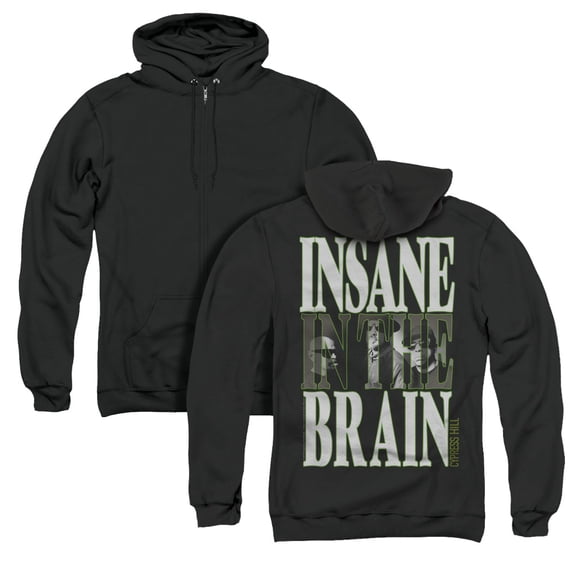 Cypress Hill Insane In The Brain (Back Print) Adult Zipper Hoodie Sweatshirt Black