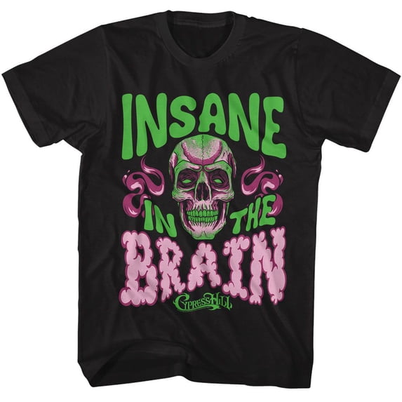Cypress Hill Insane In The Brain Black Adult T-Shirt Lt