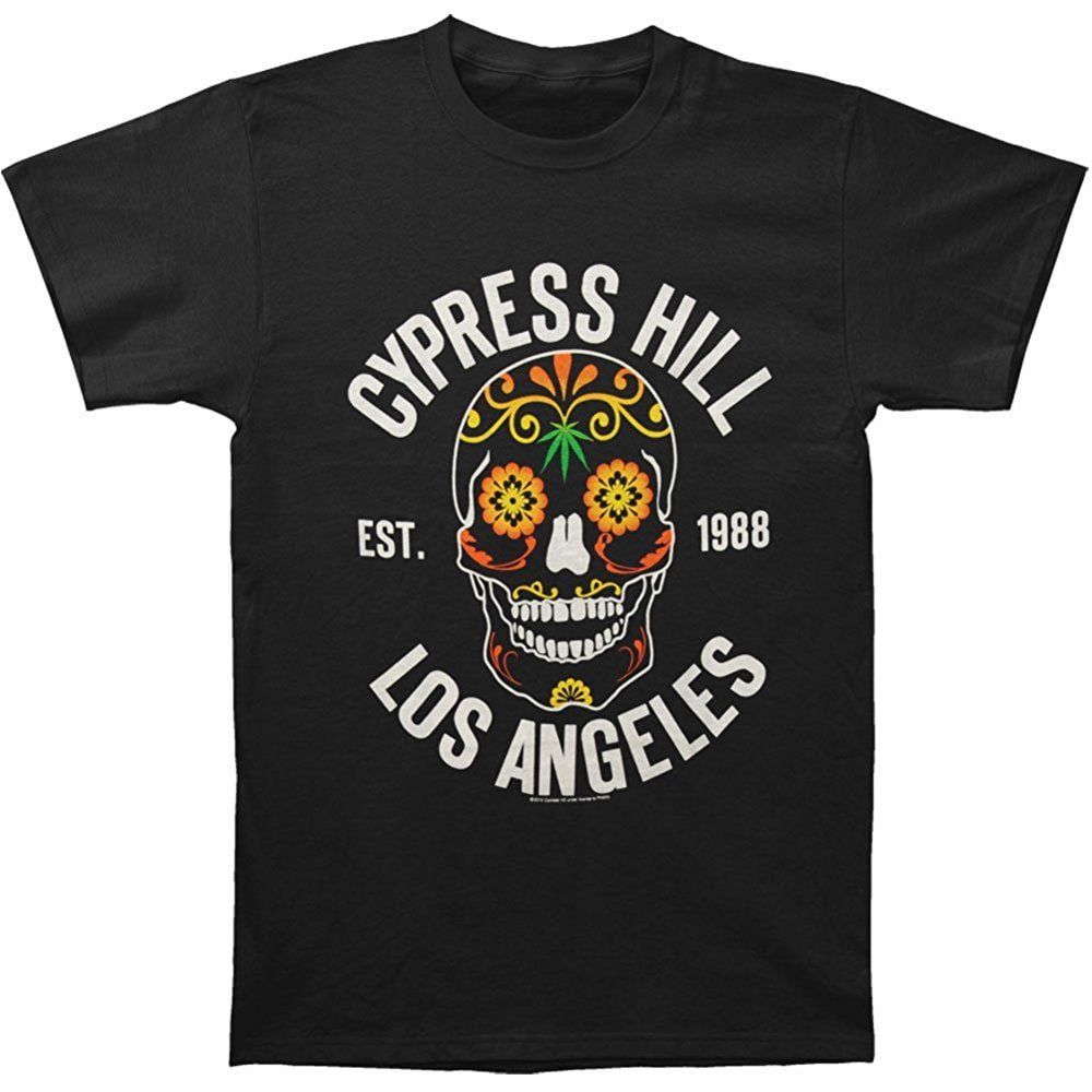 Cypress Hill グラフィックTシャツ 黒 Cypress Hill Men's Black Skull & Compass T-Shirt Large Black