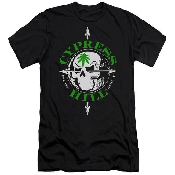 Cypress Hill Skull And Arrows Premium Adult 30/1 T-Shirt Black
