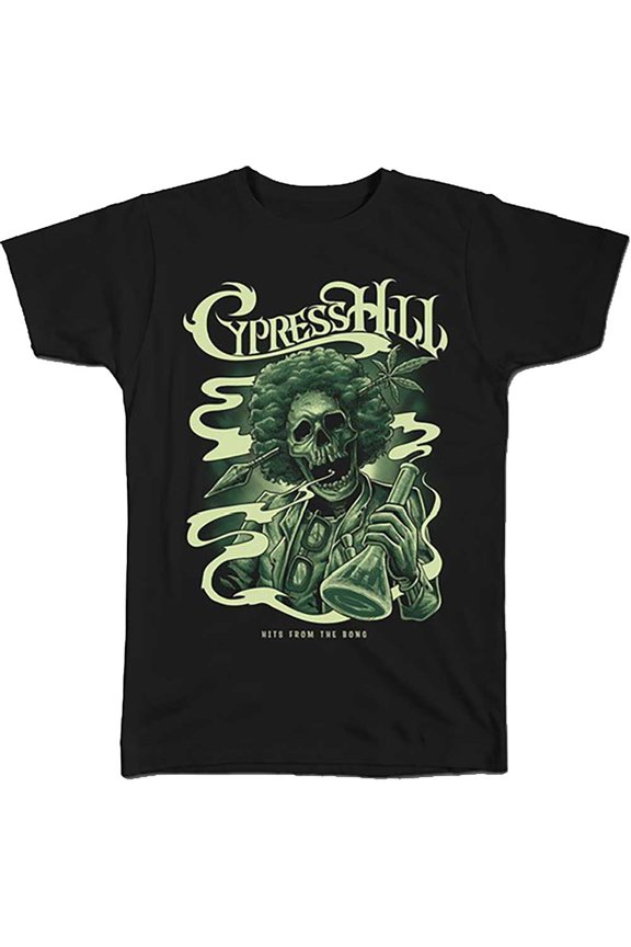 Cypress Hill Unisex T-Shirt: Skull Bong (Medium)