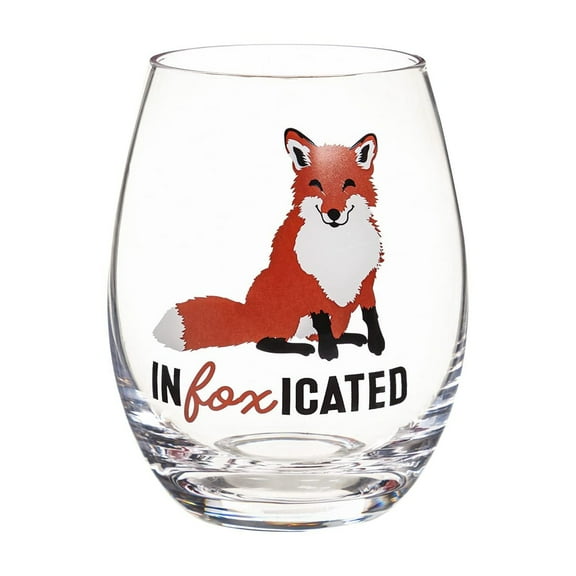 Cypress Home 17 OZ Stemless Wine Glass w/Box, Infoxicated