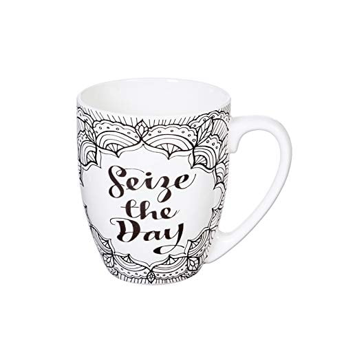 Cypress JAC Cup O' Joe Cup w/set of 4 marker, Seize the Day