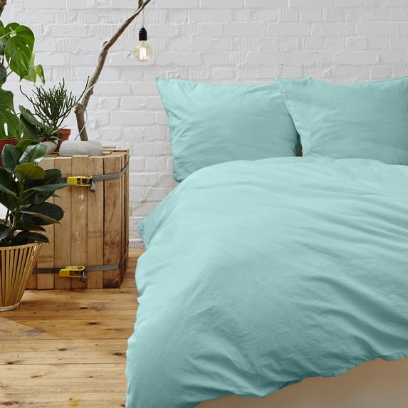 Cypress Linen Collection 1800 Series 3-Piece Aqua Duvet Sets