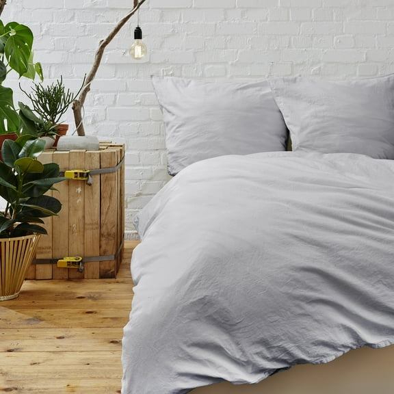 Cypress Linen Collection 1800 Series 3-Piece Silver Duvet Sets