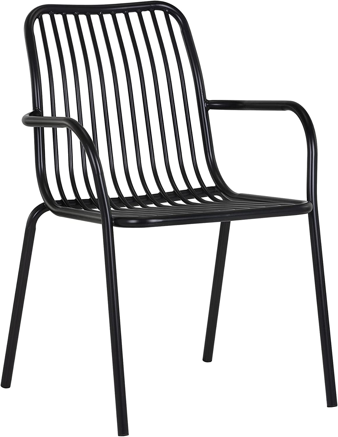 Cypress Outdoor Dining Chair Black (Set of 2)