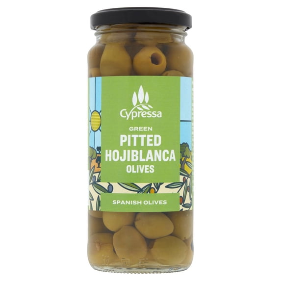 Cypressa Green Pitted Hojiblanca Olives 340g (pack of 6)